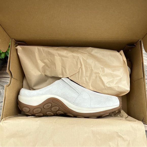 ❌SOLD❌NIB Merrell Jungle Slide Clogs Suede Birch Womens 9M 40 - Picture 9 of 12